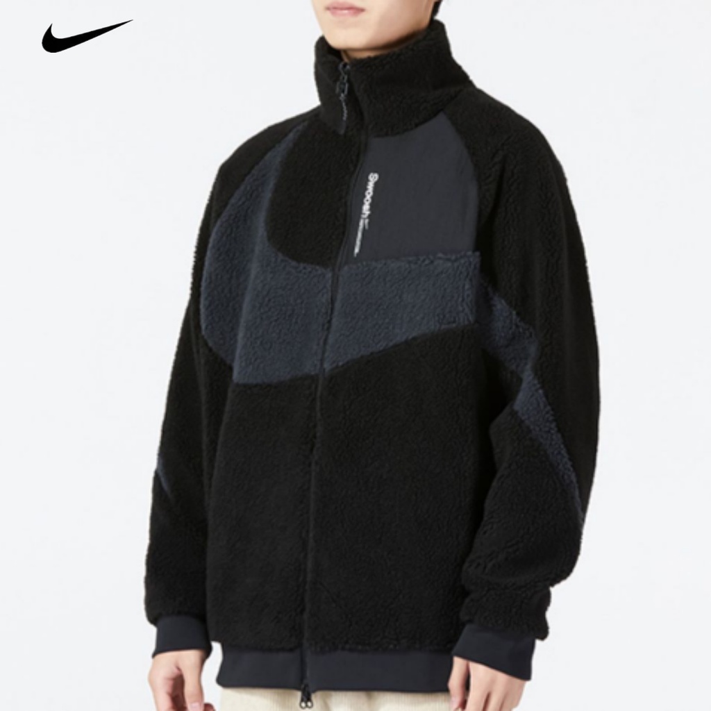 耐吉 Nike 男式羔羊毛雙面夾克女式舒適保暖立領夾克 FB1910