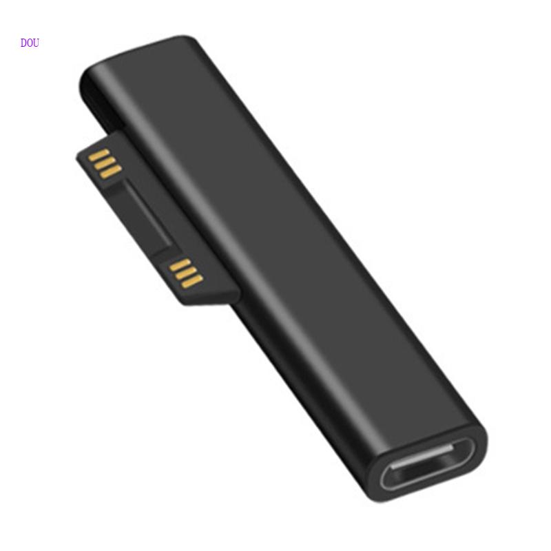 Dou USB C 型電源磁性頭轉換器 USB C 母頭適配器適用於 Surface Pro 3 4 5 6 Surfa