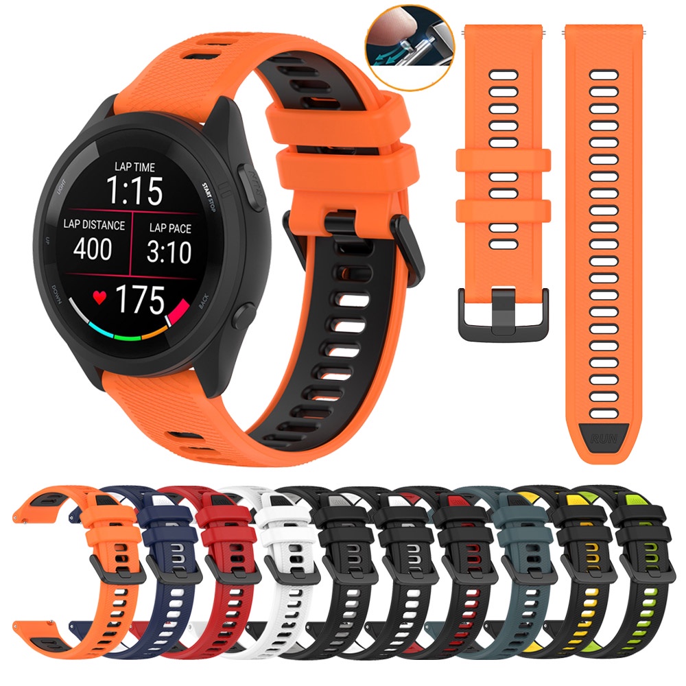 Garmin Forerunner 265 255 165 Vivolife 錶帶 20mm 22mm 矽膠 快拆 防水