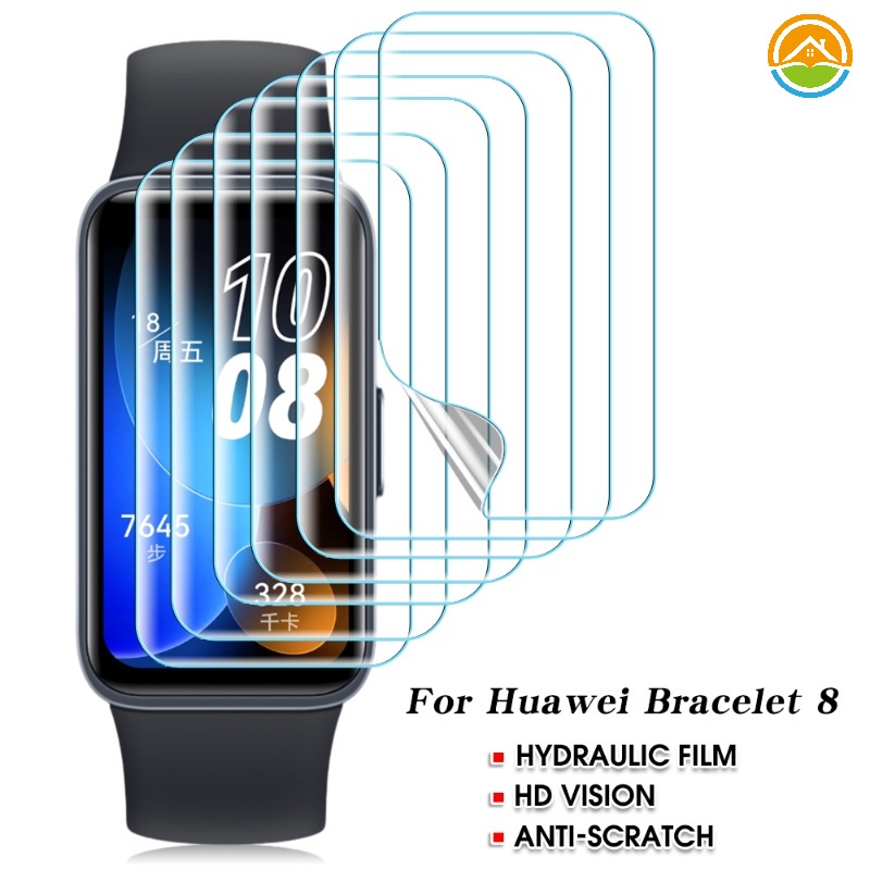 【批發價】5個起批適用於華為手環 8 的高清手錶水凝膠膜/ 適用於華為手錶防刮配件的全覆蓋屏幕保護膜