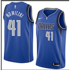 Nba 球衣達拉斯小牛隊 41 號 nowitzki 藍色籃球球衣