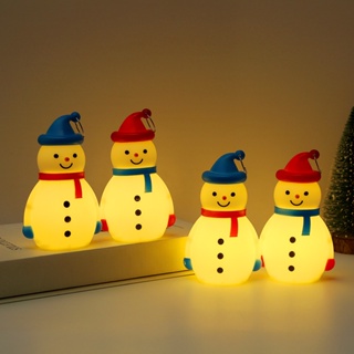 現貨發光雪人小夜燈聖誕裝飾品擺件兒童玩具節日禮物