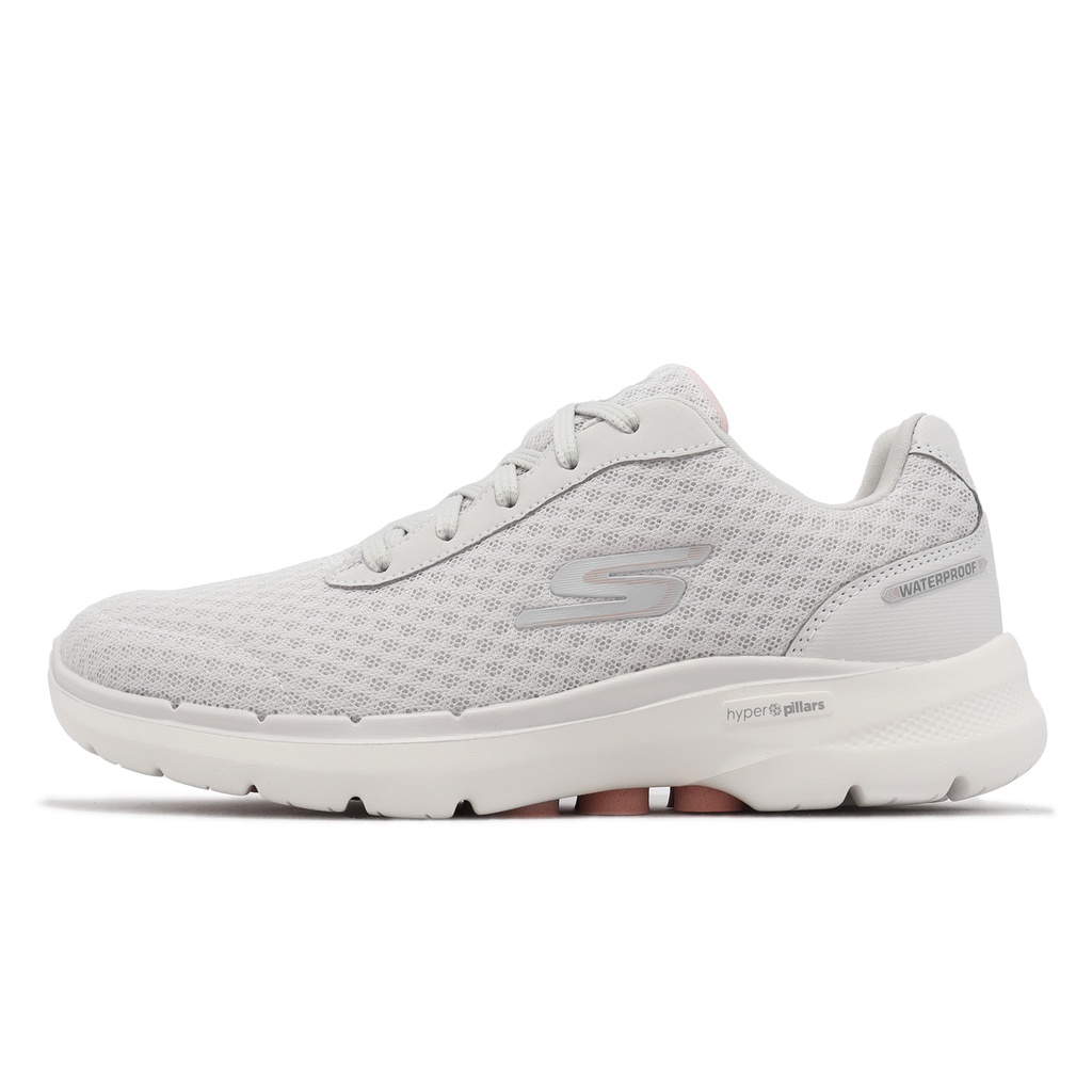 Skechers 休閒鞋 Go Walk 6-Venecia 灰白 健走鞋 防水 女鞋【ACS】 124549LGPK