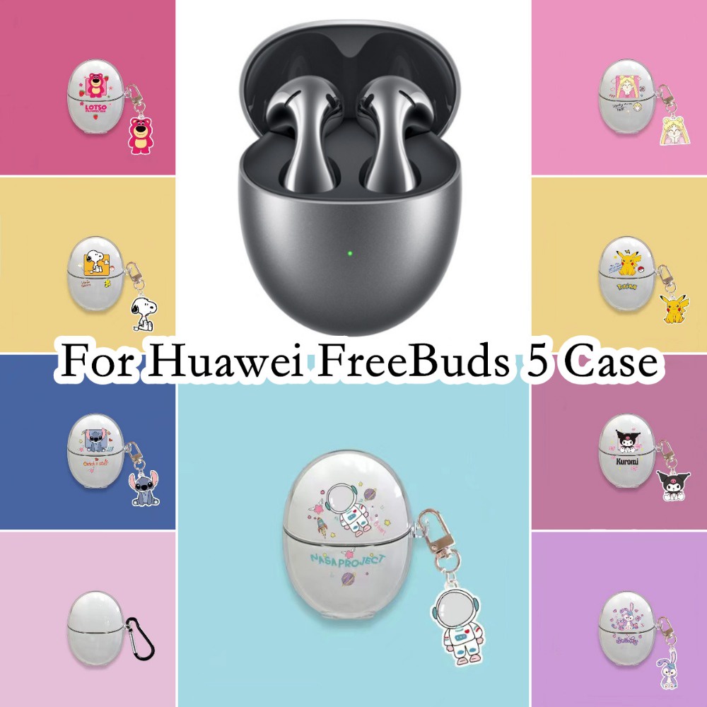 【Case Home】適用於華為 FreeBuds 5 Case 卡通清新圖案適用於華為 FreeBuds 5 Case