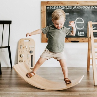 💛免運💛兒童平衡板 聰明板 感統訓練器材 寶寶平衡木百變彎曲蹺蹺板家用室內 木製室內 瑜伽健身器材 曲板平衡木翹翹板