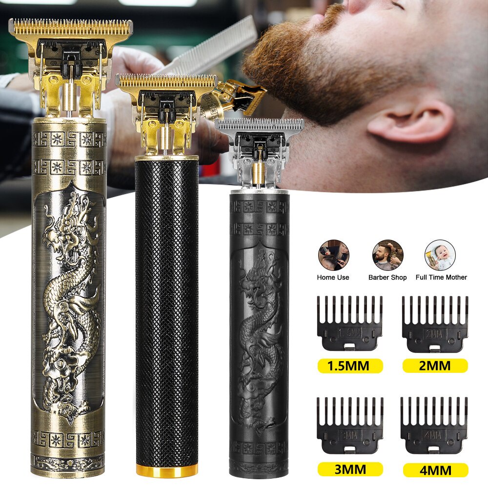 T9 usb男士電動理髮器可充電理髮器男士剃鬚刀理髮器剃鬚刀理髮師修剪鬍鬚專業
