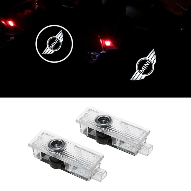 1 PC 適用於迷你mini cooper迎賓燈投影燈改裝led裝飾車門燈