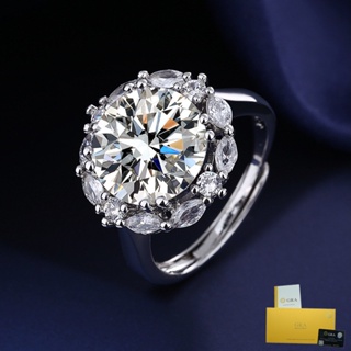 【附贈證書】奢華5克拉戒指優雅女王白鑽戒指高級珠寶