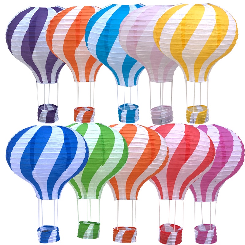 現貨氣球 中秋節手工熱氣球   燈籠吊飾婚慶酒吧商場幼兒園走廊裝飾紙燈籠