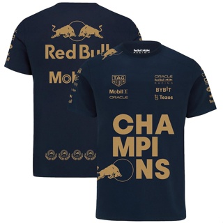 Red Bull Racing 2022 Max Verstappen Builder 世界冠軍 T 恤夏季時尚男士女士