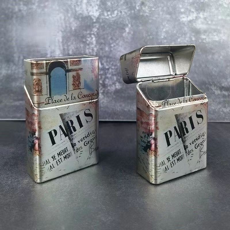 現貨 潮流高端煙盒 煙盒 菸盒 香煙盒 烤漆翻蓋煙盒 20支裝  金屬煙盒 防塵便攜煙盒 高檔送男女朋友禮物