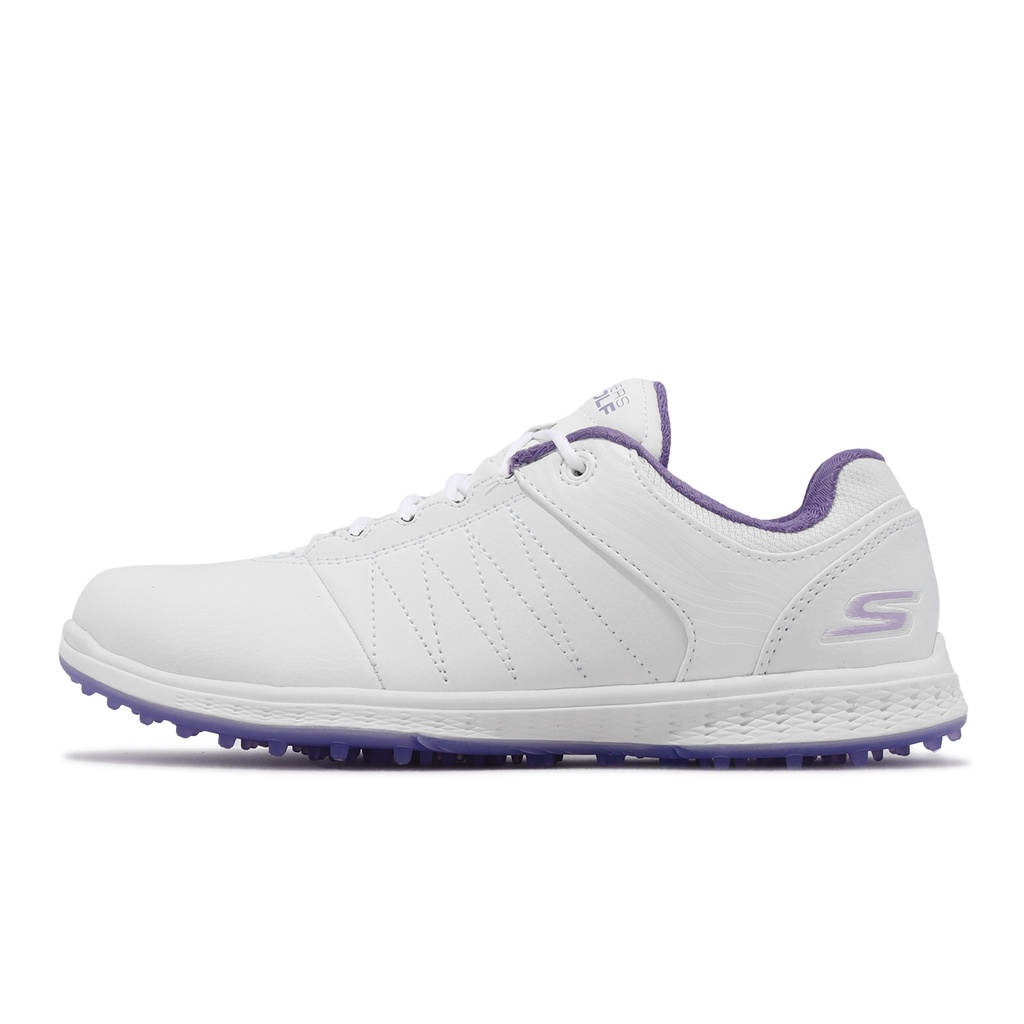 Skechers 高爾夫球鞋 Go Golf Pivot 白 紫 防水鞋面 緩衝中底 女鞋【ACS】 123009WPR