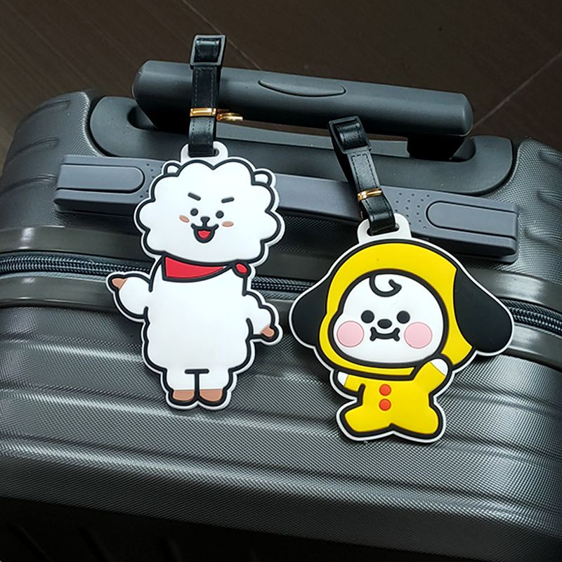 BT21防彈少年卡通行李牌旅行箱掛牌託運牌吊牌包包吊飾防丟牌飾品