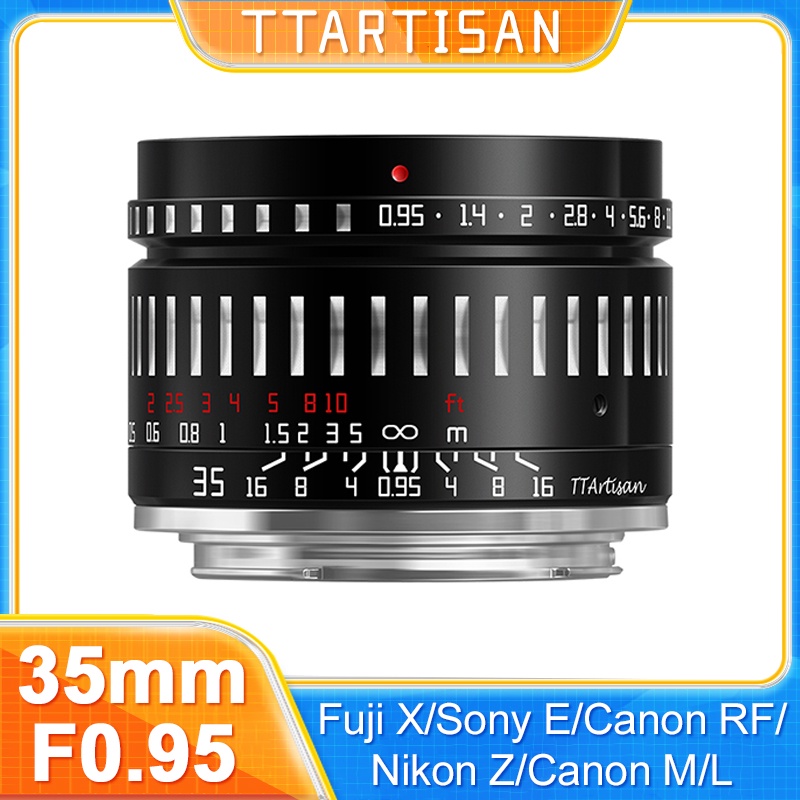 FUJIFILM Ttartisan 35mm F0.95 APS-C 大光圈手動鏡頭適用於索尼 E 富士 XF 佳能