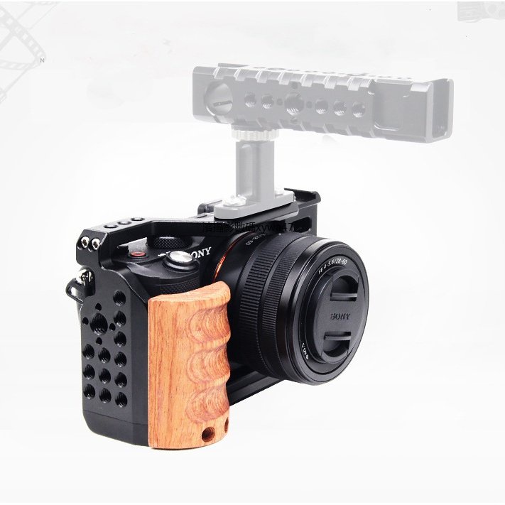 適用於索尼相機A7C木柄兔籠快裝板配件微單橫豎拍保護殼 保護套 支架防摔拓展快裝板配件