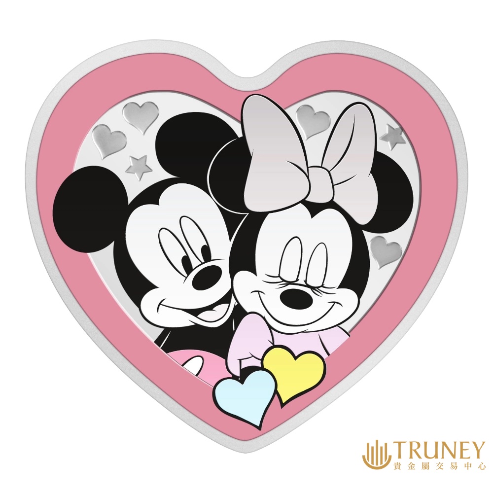 【TRUNEY貴金屬】2023迪士尼愛情系列 - 米奇與米妮的浪漫精鑄銀幣1盎司 / 約 8.294台錢