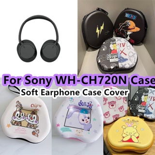 【潮流前置】適用於索尼WH-CH720N耳機套大容量卡通適用於索尼WH-CH720N耳機耳墊收納包外殼盒