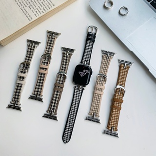 ［Moon] T字格紋錶帶Apple WatchS8/S7/SE/6/5/4/3/2/1運動錶帶 41MM 45MM錶帶