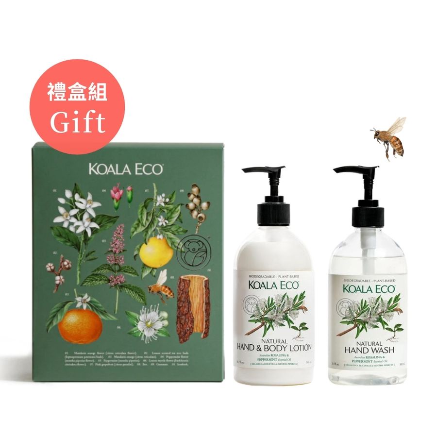 Koala Eco洗潤呵護二入組禮盒/ 護潤護手霜500ml 沼澤茶樹&薄荷+護潤洗手露500ml 沼澤茶樹&薄荷 eslite誠品