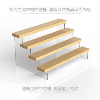 盲盒收納架 實木階梯展示架 免釘組裝 實木模型階梯形狀 積木展示架子 飾品收納 手辦收納架 模型展示架