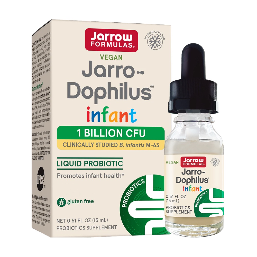 Jarrow賈羅公式 杰嘟菲兒M63嬰兒益生菌滴液（15ml/盒）-廠商直送