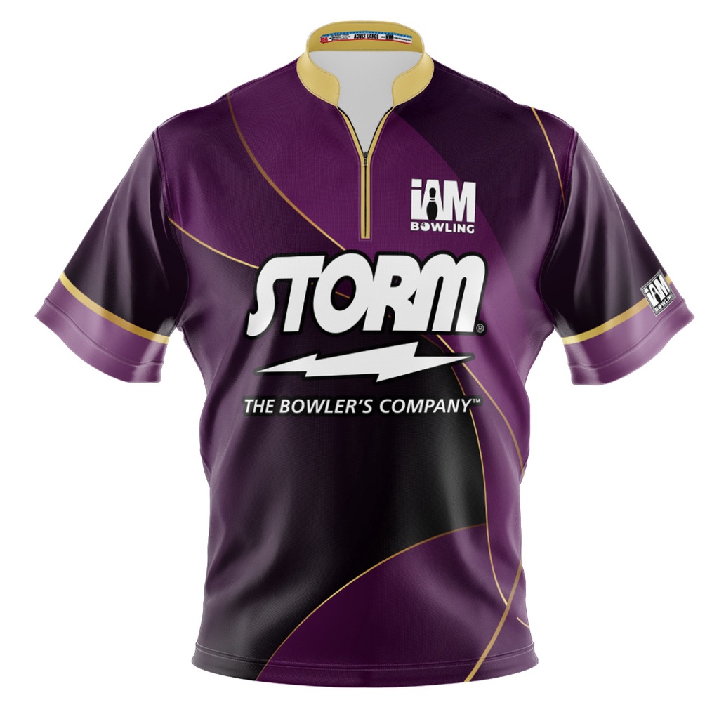 Storm DS 保齡球球衣 - 設計 1513-ST 3D 拉鍊領保齡球襯衫 DIY 名稱