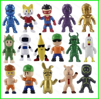 16 件裝 Stumble Guys 可動人偶狂歡兔子香蕉人忍者超人模型娃娃玩具兒童禮物