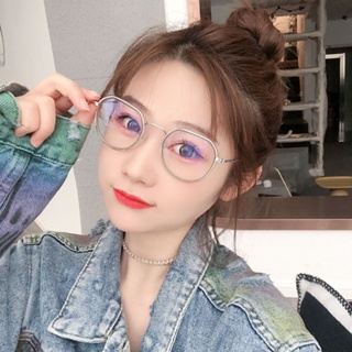 新款多邊形防藍光眼鏡韓式金屬全框女士眼鏡