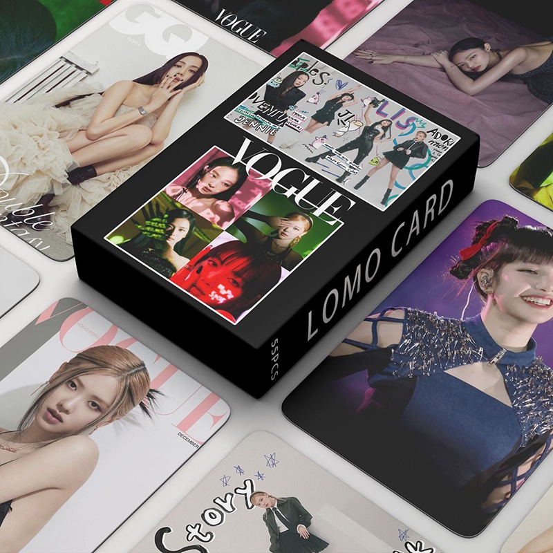 55 張/盒 BLACKPINK 照片卡 Vogue LOMO Card 明信片收藏卡