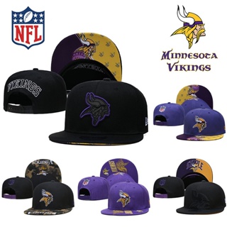 N-f-l Minnesota Vikings Snapback Caps 嘻哈帽帽子帆布純色帽 6SEJ