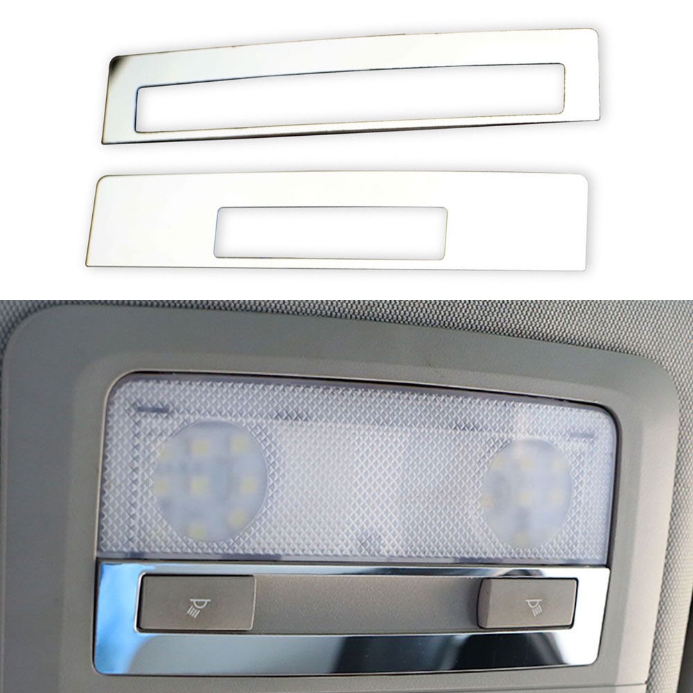 雪佛蘭科魯茲轎車掀背車 2009 - 2015 年車頂閱讀燈罩裝飾件的不銹鋼前閱讀燈框架