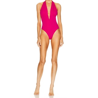 2023新款素色連身泳衣歐美 女泳衣素色泳衣連身bikini