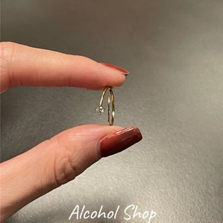 【七寶茶紀】現貨限量販售。東仙。日系極簡s925通體鍍銀鋯石精緻小眾極簡流星極細開口尾戒指環穿搭配飾