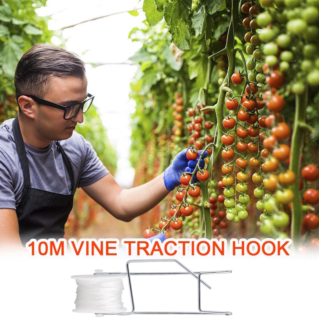 Eas-trellis 滾輪掛鉤耐候溫室耐熱花園番茄配件 15M 植物支架