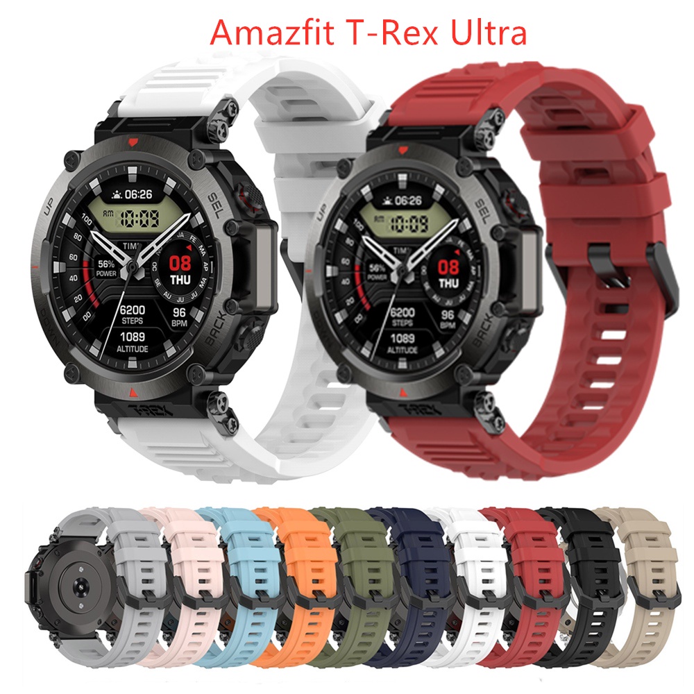 Amazfit T-Rex Ultra 手錶矽膠錶帶 Amazfit Trex Ultra A2142 腕帶運動手鍊