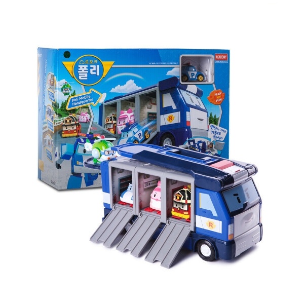 ROBOCAR POLI Mobile Headquarter /Mini Car Carrier/迷你玩具車收納盒