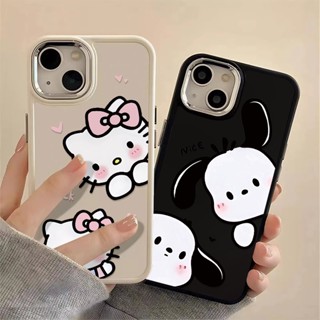 可愛的情侶金屬按鈕矽膠手機殼相容 IPhone 11 Pro Max XS X XR 8 + 7 Plus 軟殼 TPU
