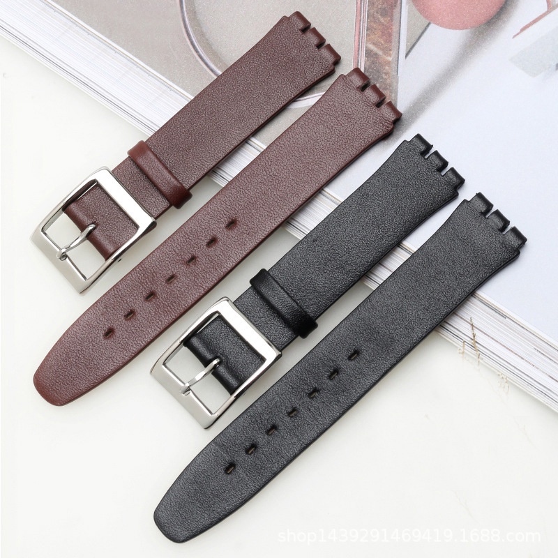 17mm 替換軟墊錶帶適用於 Swatch GB274/GN239/GB294/GB287