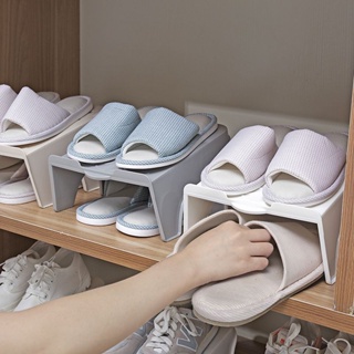 LifeStory 日式雙層鞋架 鞋櫃分格收納架 鞋盒 置物架 家用客廳塑膠鞋子拖鞋收納架