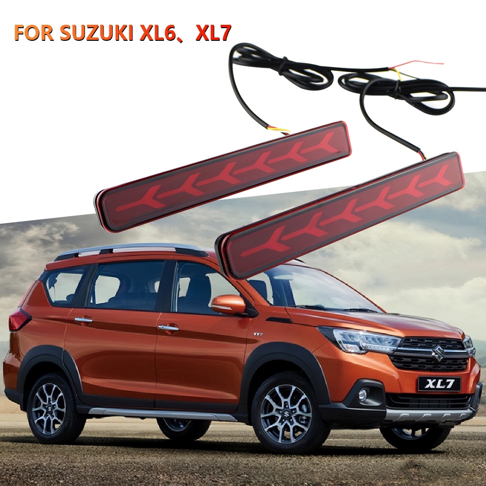 SUZUKI 1 對汽車後保險槓燈 3 種功能專為鈴木 Ertiga Xl6 Xl7 改裝 Acc 設計。 易於安裝