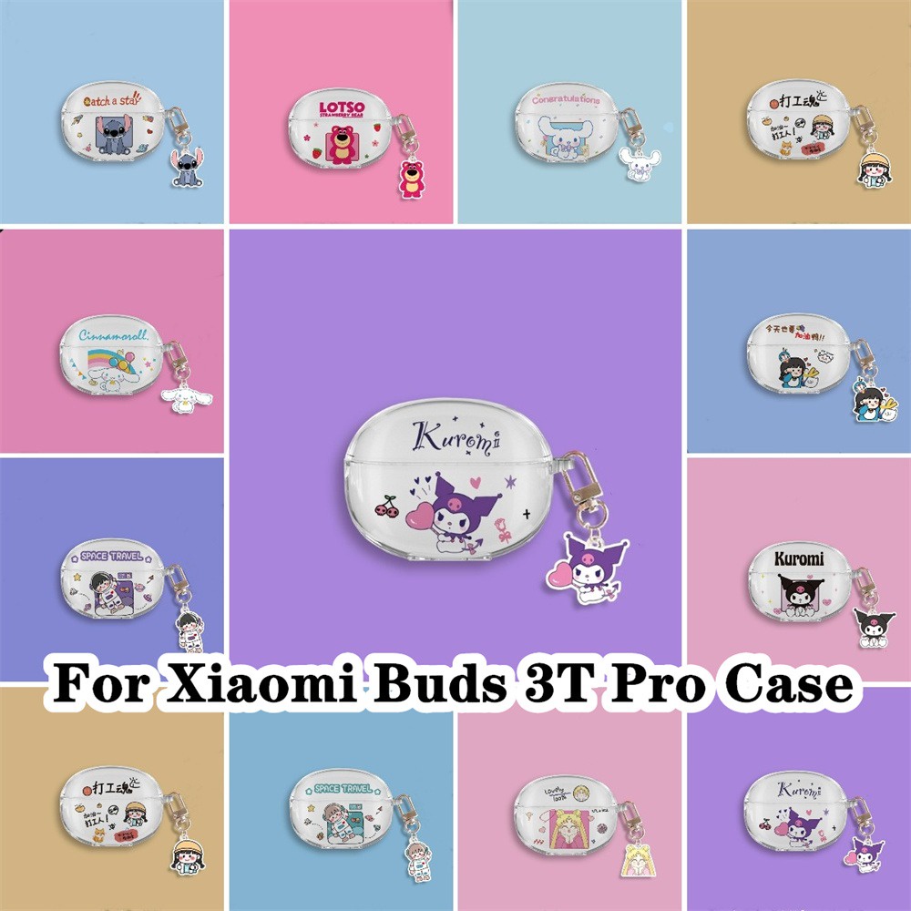 XIAOMI 現貨! 適用於小米 Buds 3T Pro 外殼透明創意卡通星兔適用於小米 Buds 3T Pro 外殼軟