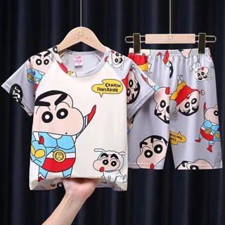 【當季新品】韓國兒童睡衣 空調服 夏天家居服 睡衣 夏季兒童睡衣薄款男女孩短袖套裝可愛卡通寶寶家居服中大童空調服