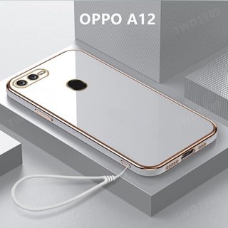 外殼oppo A12手機殼電鍍純色保護套軟TPU手機殼OPPO A12