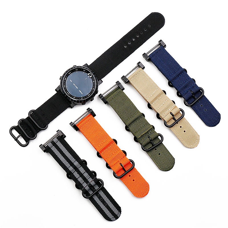 Suunto Core 尼龍錶帶錶帶套件帶凸耳適配器工具 24 毫米智能手鍊男士女士手錶腕帶錶帶