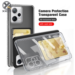Xicci透明卡包錢包相機保護套適用於小米12 12 Lite 11T 12T POCO X5 X5 Pro X4 GT