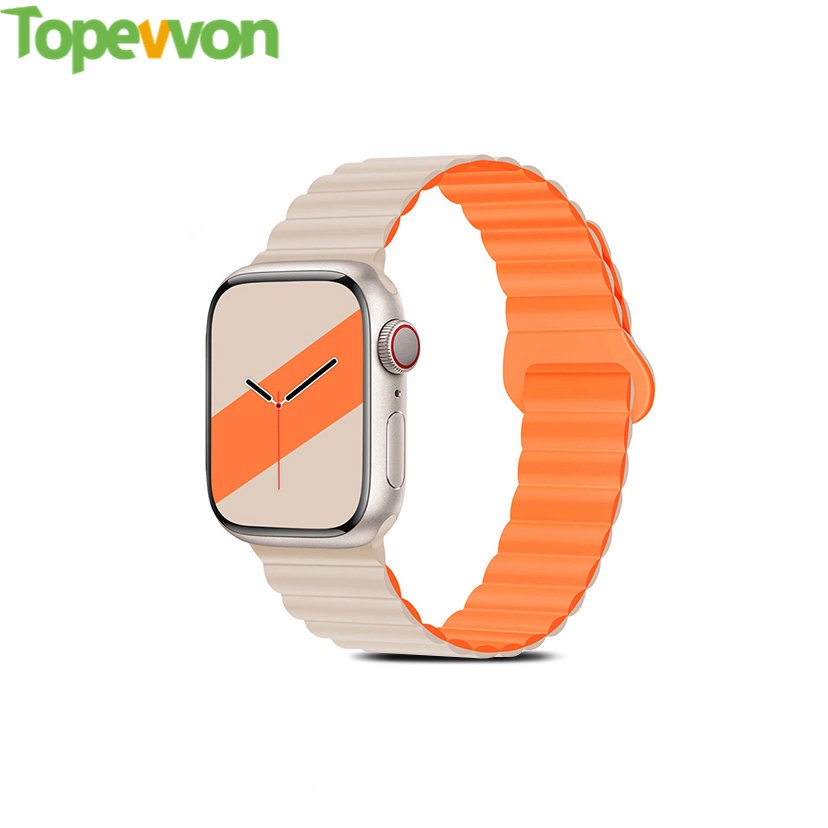 適用於 Apple Watch s7 錶帶矽膠磁吸 se 全新 iwatch S8 S6 S5 S4 38 40 41