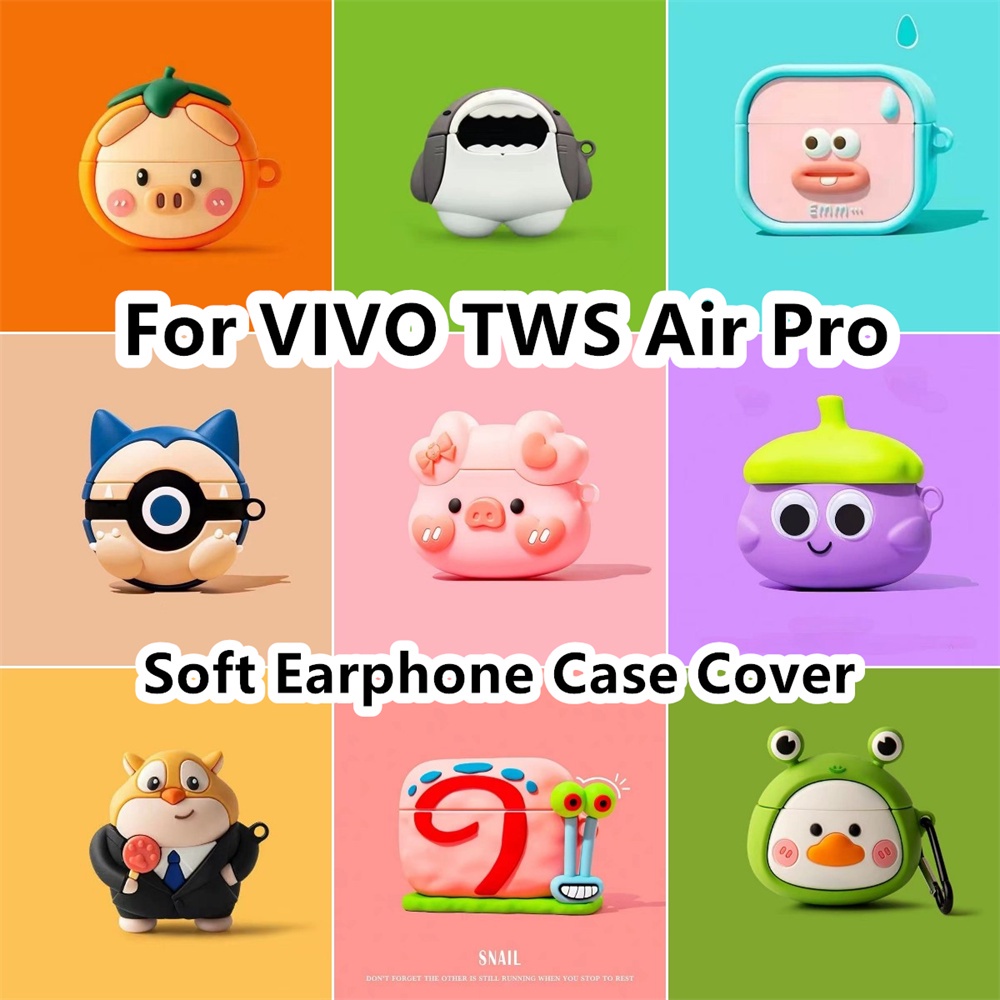 現貨! 適用於 VIVO TWS Air Pro 保護套酷炫卡通圖案適用於 VIVO TWS Air Pro 保護套軟耳