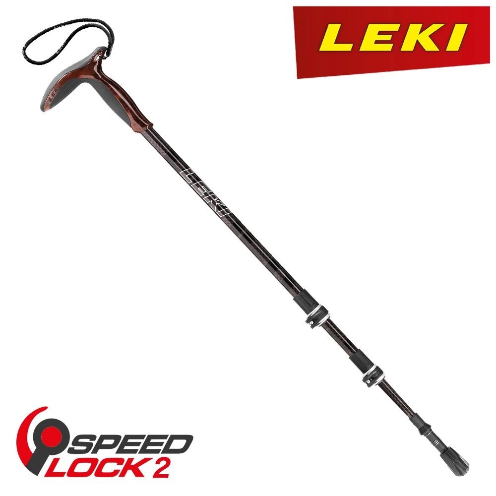 德國【LEKI】Black Series Speed Lock 2 T字握把雙快扣碳纖維登山杖
