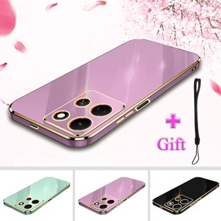 手機殼 Infinix Note 30, 5G, x6711, 直邊, 電鍍, 金邊, 外殼