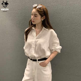 牛奶少女【與眾不同】韓國chic夏季新款白色單排扣翻領長袖襯衫女小眾氣質百搭小外套上衣
